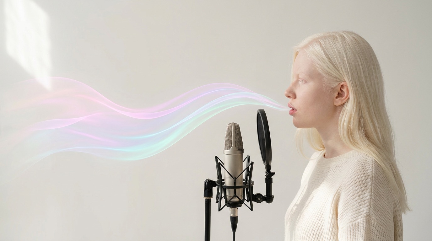 Звуковая волна озвучки текста нейросетью на Albinos