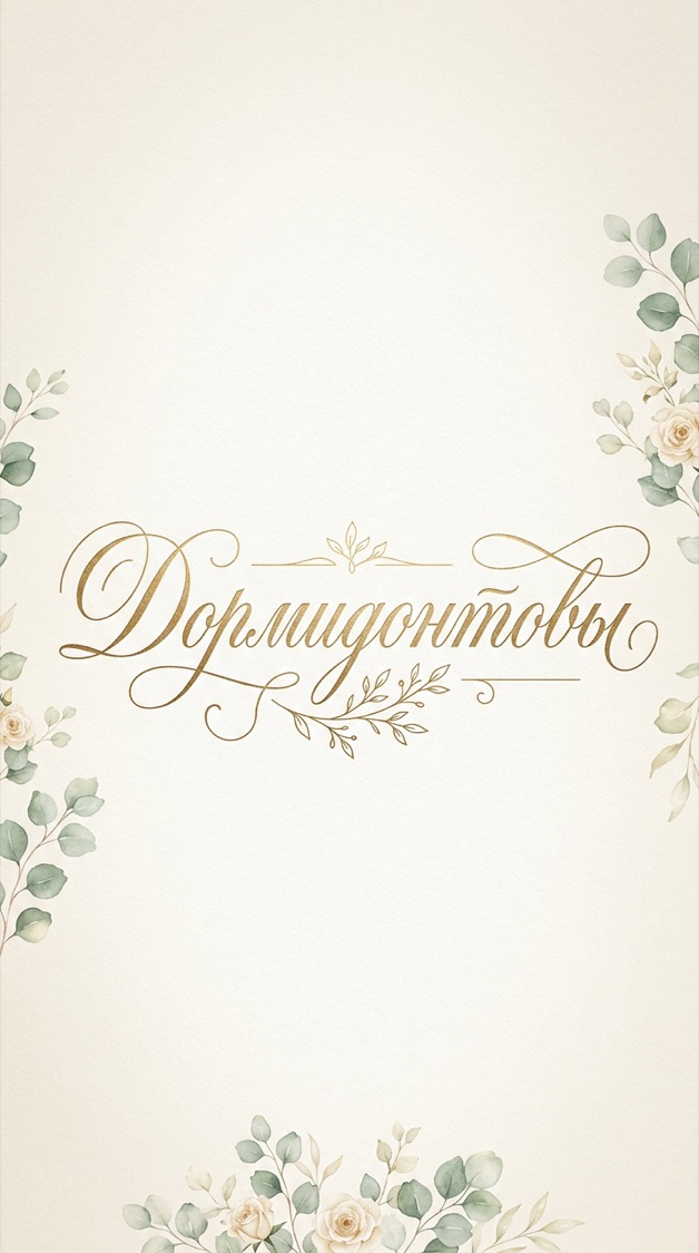 Свадебная каллиграфия-монограмма, сгенерированная на Albinos
